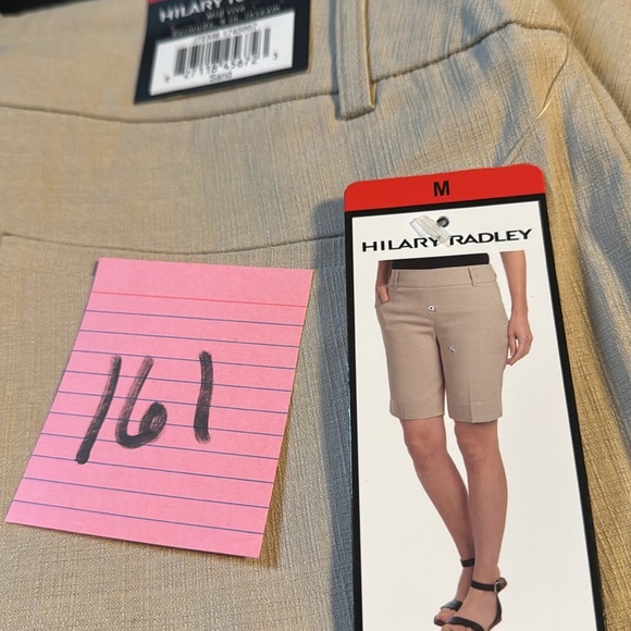 Hilary Radley Women's Pull On Mid Rise Stretch Comfort Bermuda Shorts Medium - Picture 10 of 10